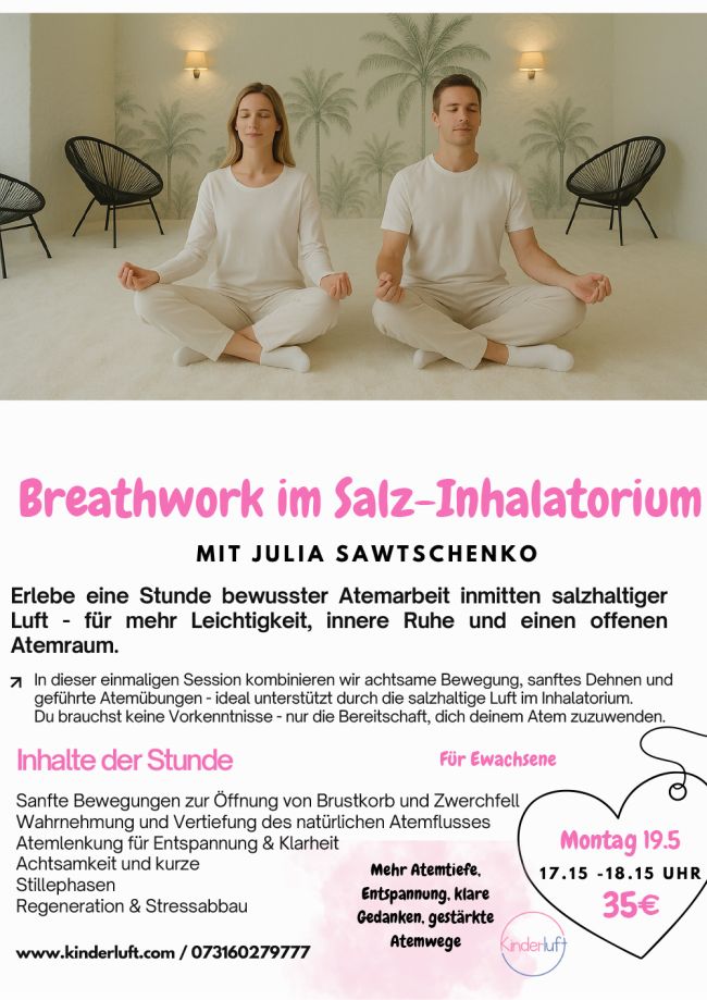 Breathwork im Salz-Inhalatorium mit Julia Sawtschenko