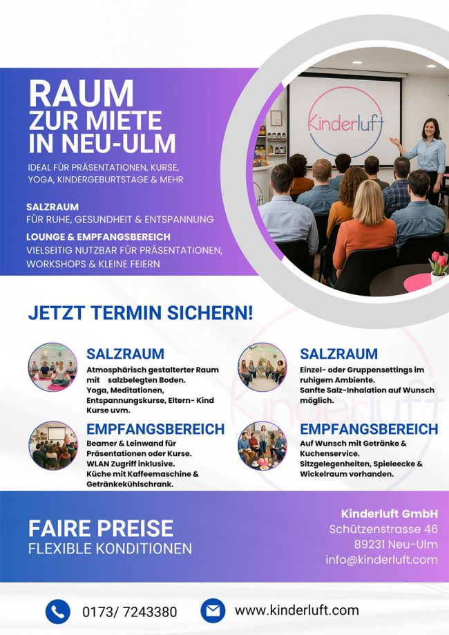 Kinderluft Raum zur Miete in Neu-Ulm